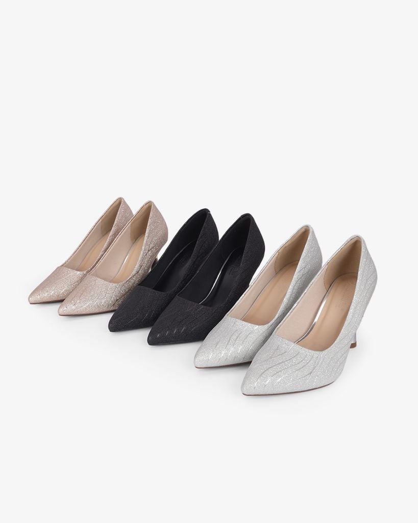 Giày Cao Gót Hạnh Dung Vân Châu Kim Tuyến HD0666BA