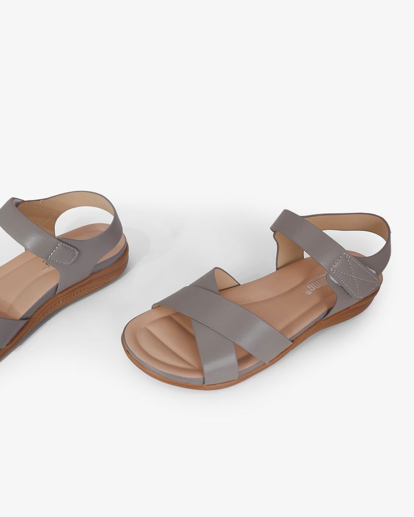 Sandal Xuồng Quai Đắp Chéo Trơn HD0324AC