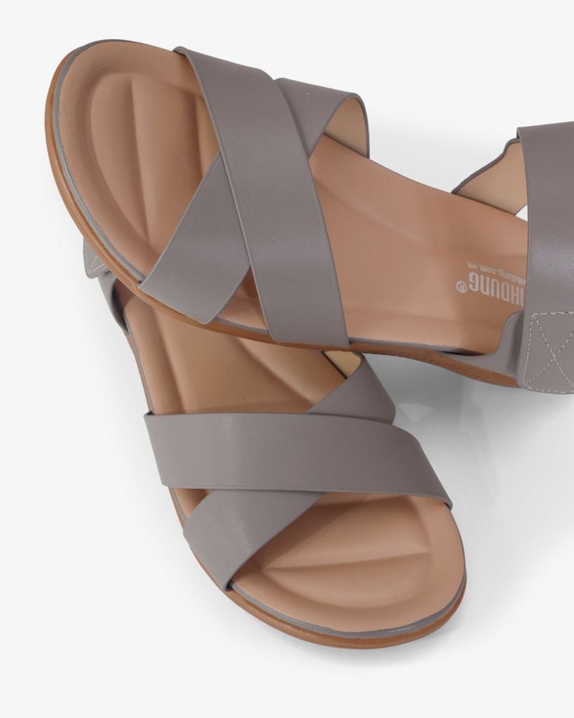 Sandal Xuồng Quai Đắp Chéo Trơn HD0324AC