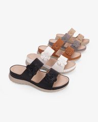 Dép Đế Xuồng Hạnh Dung Quai Hoa Đôi HD0330AC