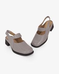 Giày Sandal Cao Gót Hạnh Dung Da Đục Lỗ HD041115AD