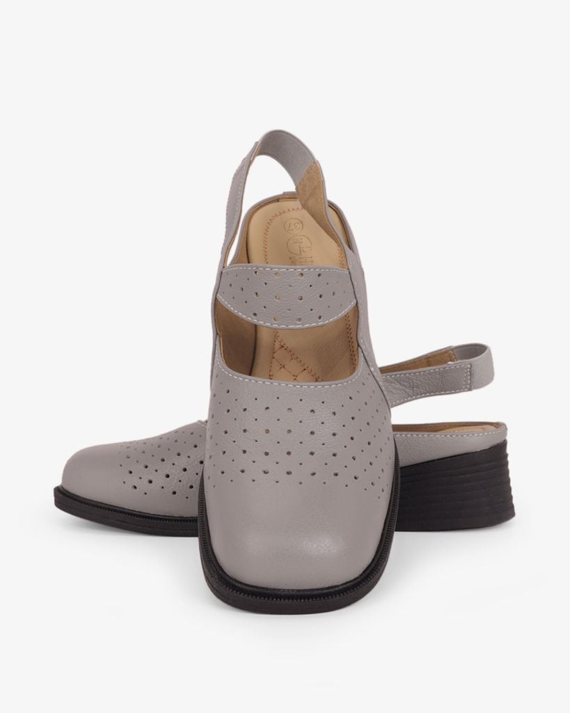 Giày Sandal Cao Gót Hạnh Dung Da Đục Lỗ HD041115AD