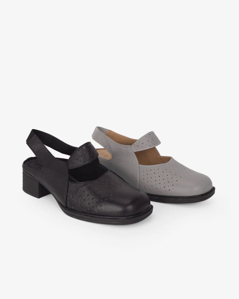 Giày Sandal Cao Gót Hạnh Dung Da Đục Lỗ HD041115AD