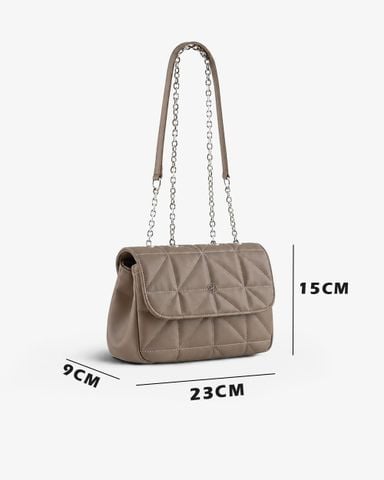 Túi Đeo Vai Hạnh Dung Phối Xích Đôi HD0712BM