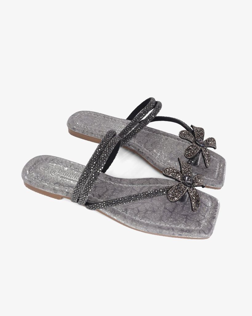 Dép Xẹp Hạnh Dung Quai Xỏ Ngón Hoa Xoàn HD11121AV