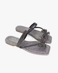 Dép Xẹp Hạnh Dung Quai Xỏ Ngón Hoa Xoàn HD11121AV