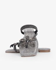 Dép Xẹp Hạnh Dung Quai Xỏ Ngón Hoa Xoàn HD11121AV