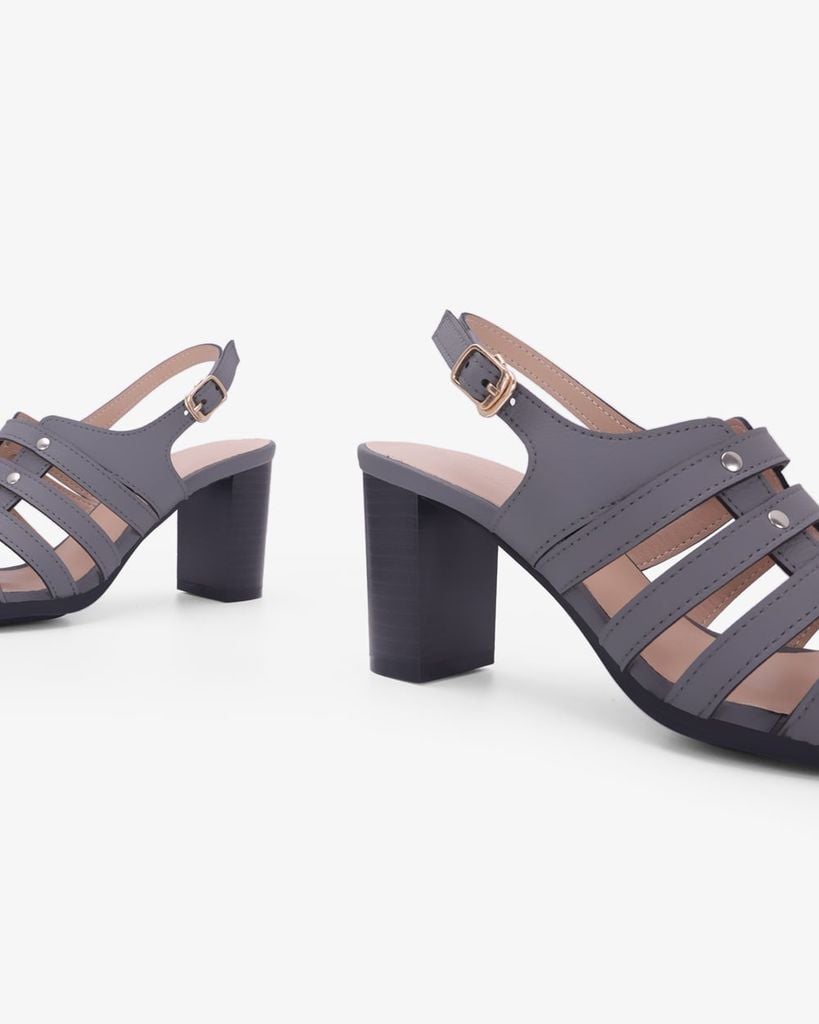 Sandal Cao Gót Hạnh Dung Quai Tán Đinh Tầng HD29206AY
