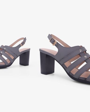 Sandal Cao Gót Hạnh Dung Quai Tán Đinh Tầng HD29206AY