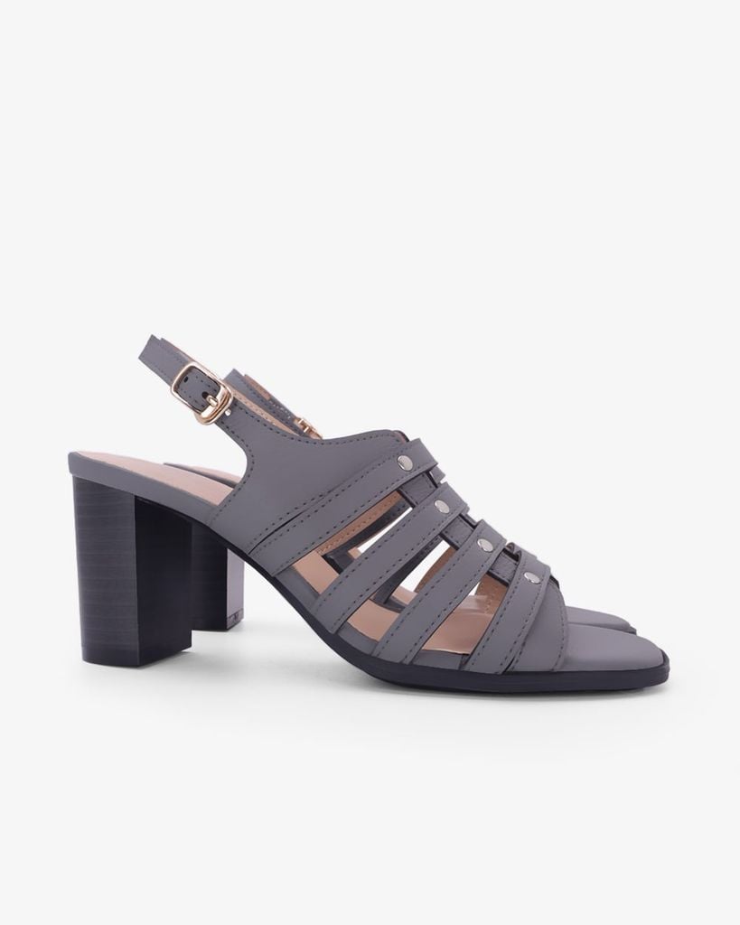 Sandal Cao Gót Hạnh Dung Quai Tán Đinh Tầng HD29206AY