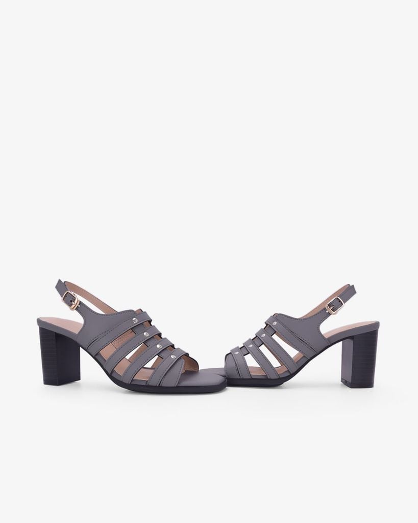 Sandal Cao Gót Hạnh Dung Quai Tán Đinh Tầng HD29206AY