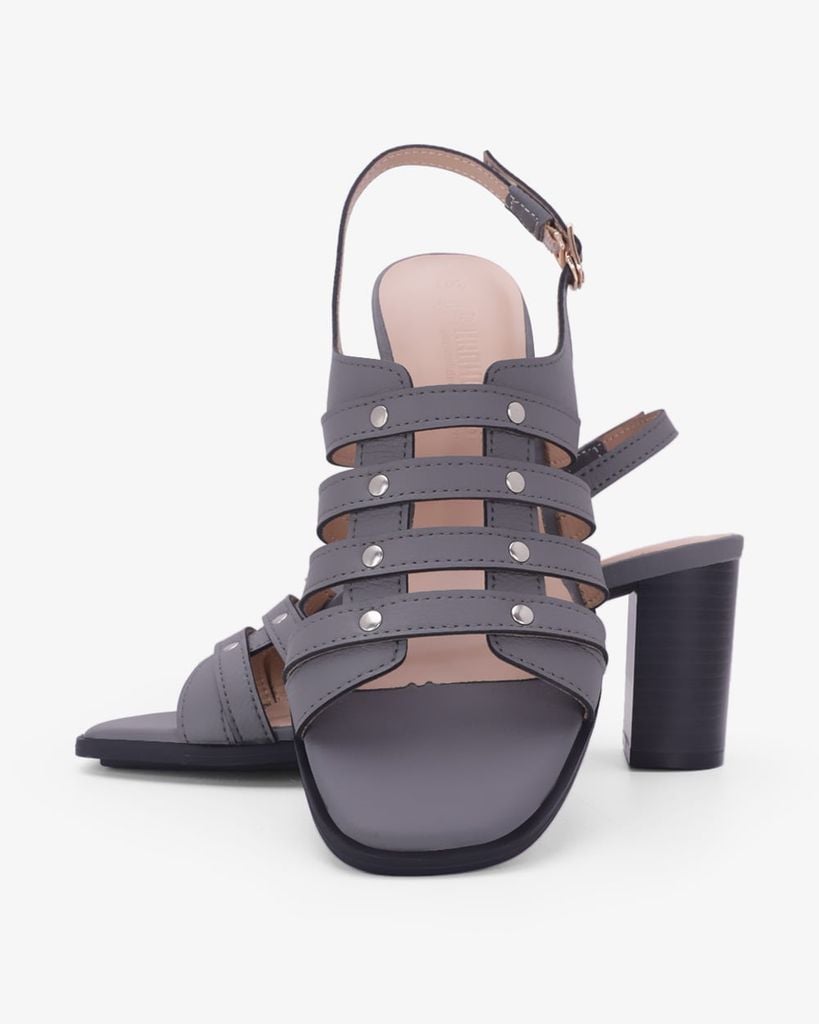 Sandal Cao Gót Hạnh Dung Quai Tán Đinh Tầng HD29206AY