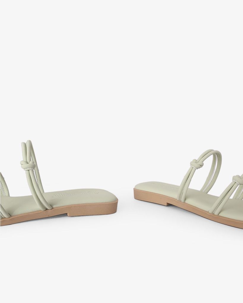 Dép Xẹp Hạnh Dung Ba Quai Mảnh Thắt Nút HD27329BI