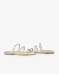 Dép Xẹp Hạnh Dung Ba Quai Mảnh Thắt Nút HD27329BI