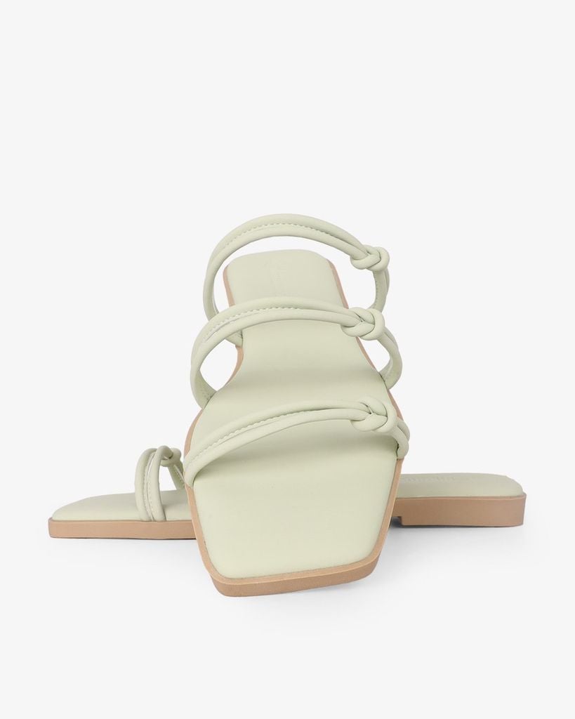 Dép Xẹp Hạnh Dung Ba Quai Mảnh Thắt Nút HD27329BI