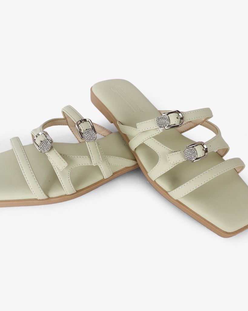 Dép Xẹp Hạnh Dung Ba Quai Mảnh Khóa Xoàn HD27330BI