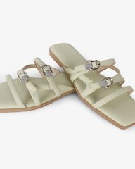 Dép Xẹp Hạnh Dung Ba Quai Mảnh Khóa Xoàn HD27330BI