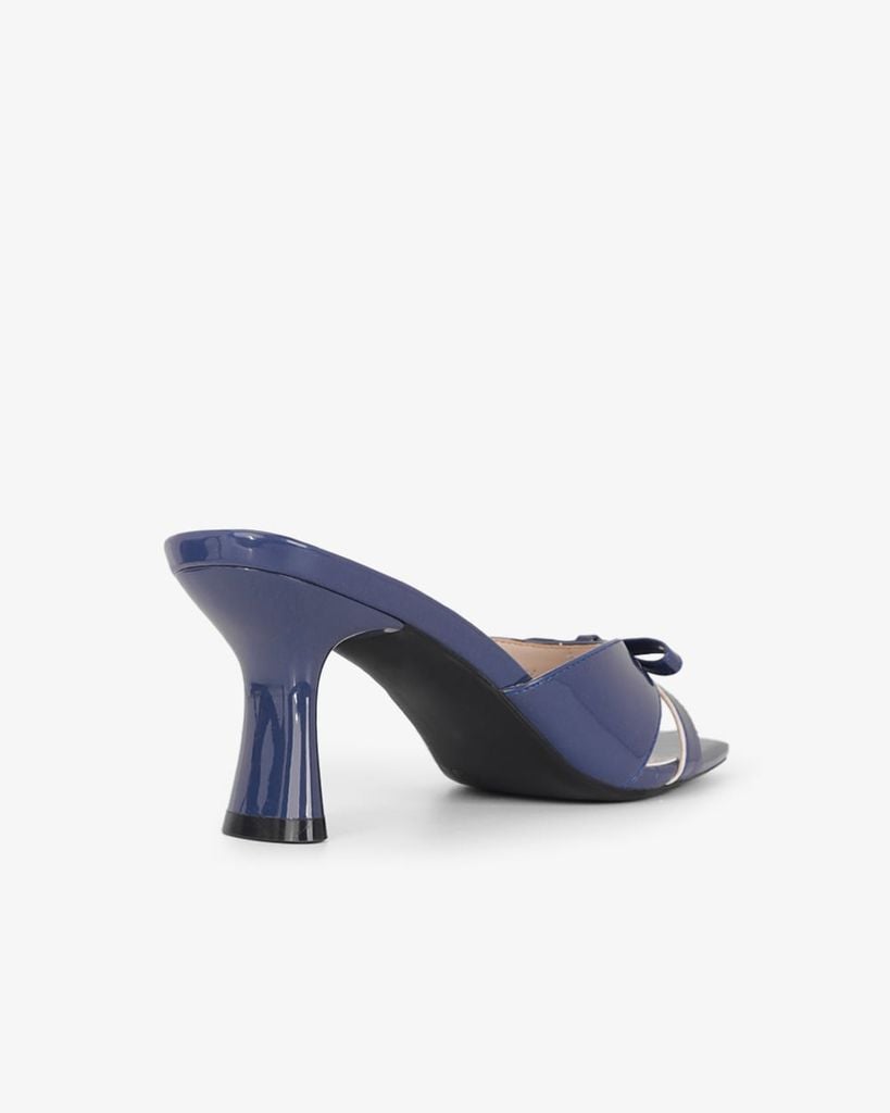 Dép Cao Gót Hạnh Dung Quai Ngang Quấn Nơ HD27332BI