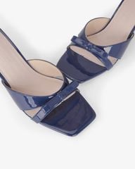 Dép Cao Gót Hạnh Dung Quai Ngang Quấn Nơ HD27332BI