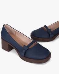 Giày Cao Gót Hạnh Dung Mũi Vuông Quai Nơ HD29192AY