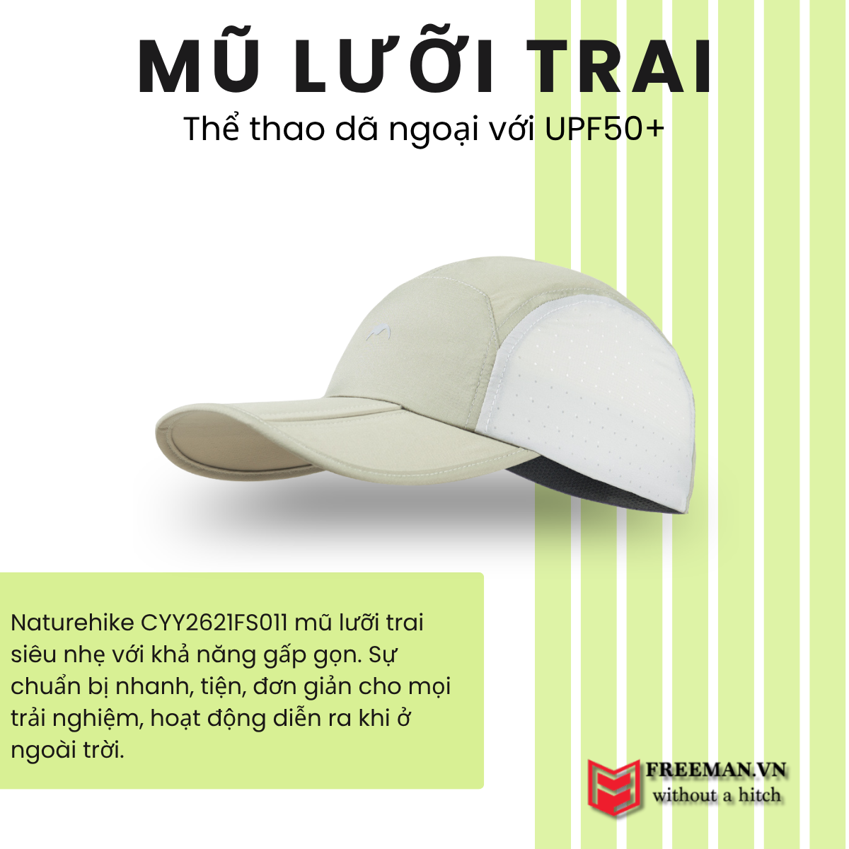 Naturehike CYY2621FS011 mũ lưỡi trai thể thao gấp gọn