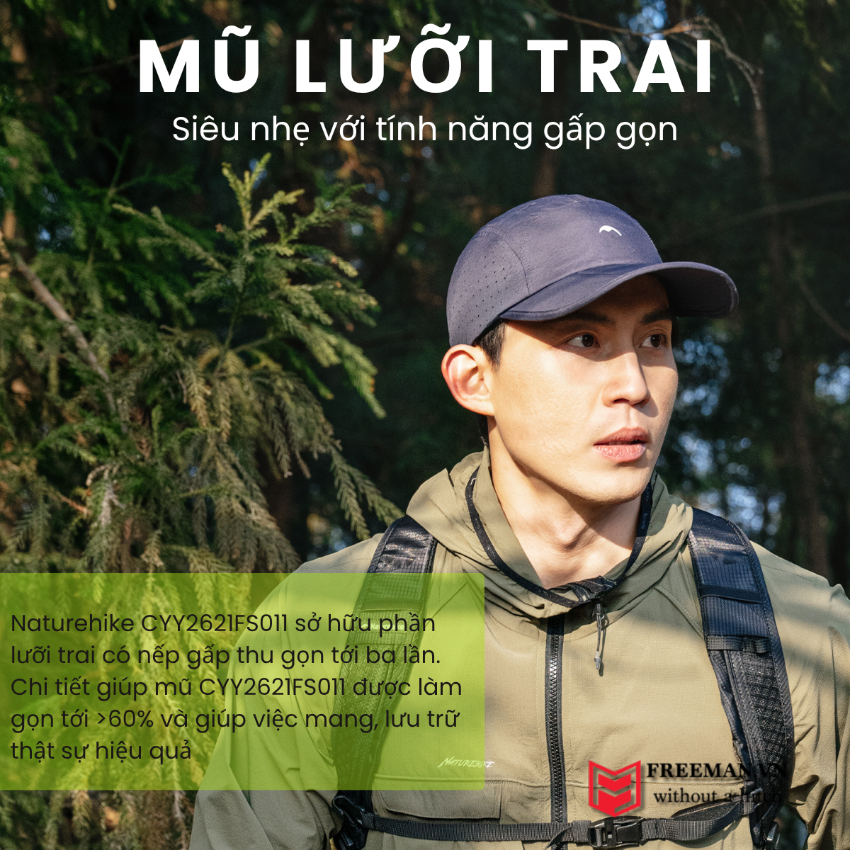 Naturehike CYY2621FS011 mũ lưỡi trai thể thao gấp gọn