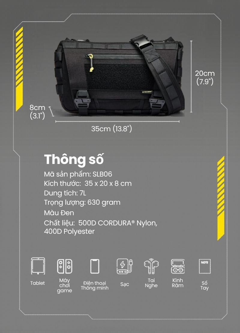 Nitecore SLB06 - Túi đeo chéo chiến thuật cá nhân