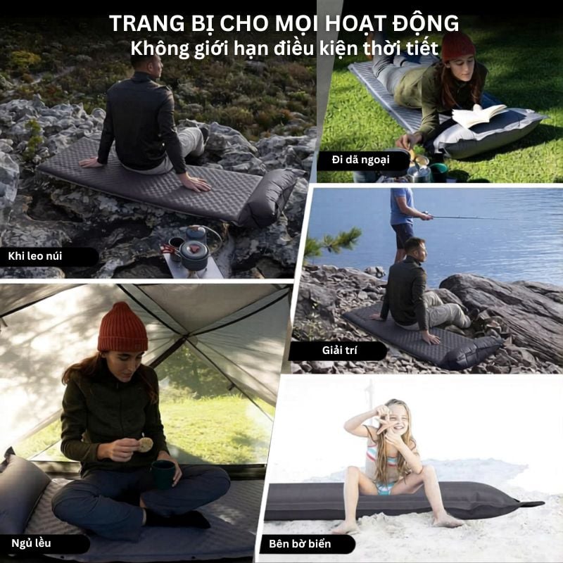 Naturehike CNK2300DZ014 - Đệm hơi tự căng với lớp bọt biển êm ái
