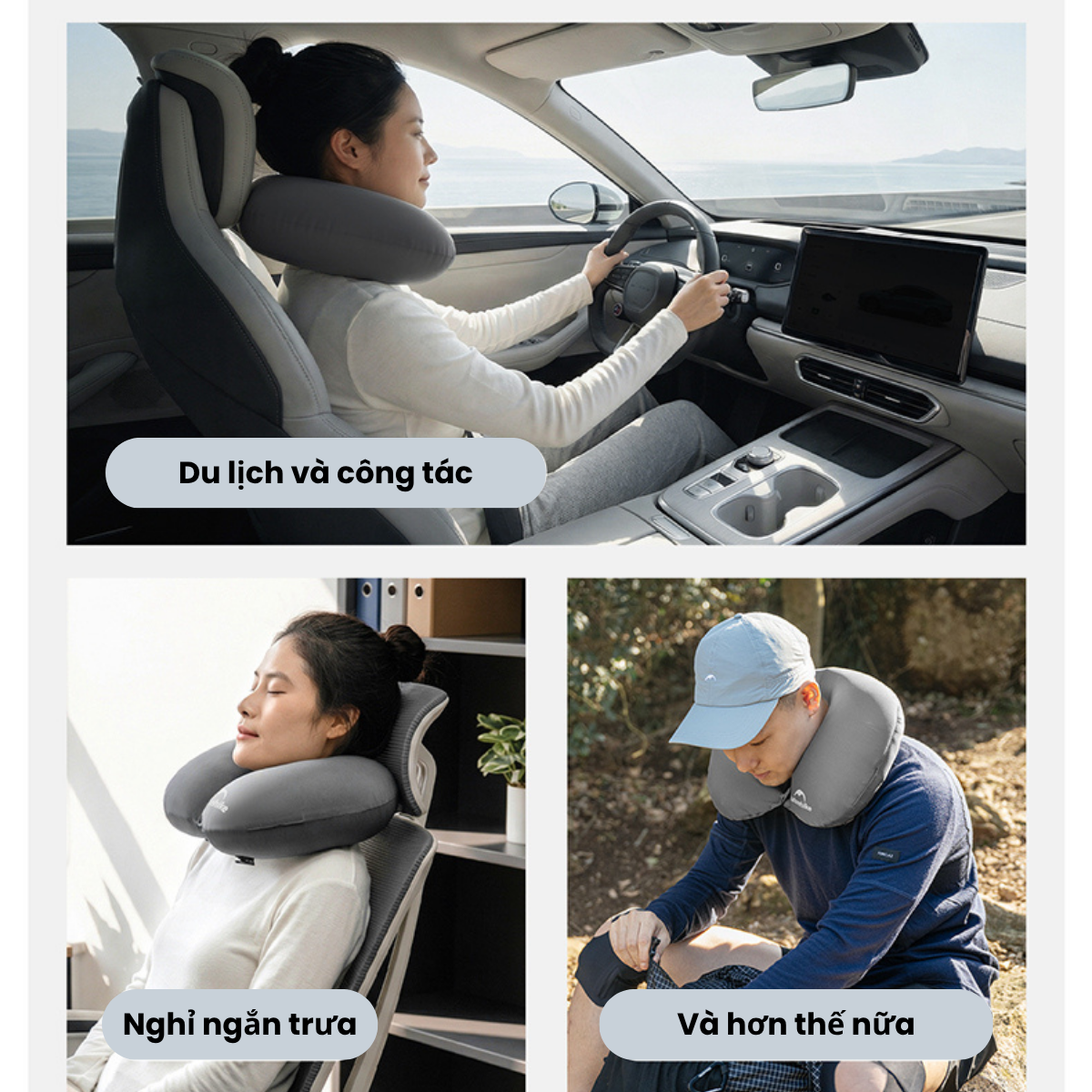Naturehike CNK2650WS030 gối hơi kê cổ du lịch