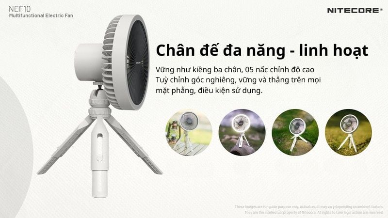 Nitecore NEF10 - Quạt làm mát kết hợp đèn lều siêu sáng
