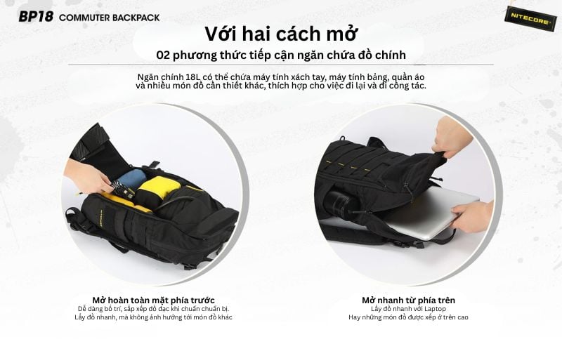 Nitecore BP18 - Balo mang đồ cá nhân với phong cách chiến thuật