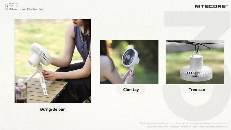 Nitecore NEF10 - Quạt làm mát kết hợp đèn lều siêu sáng