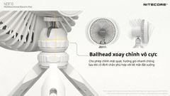 Nitecore NEF10 - Quạt làm mát kết hợp đèn lều siêu sáng
