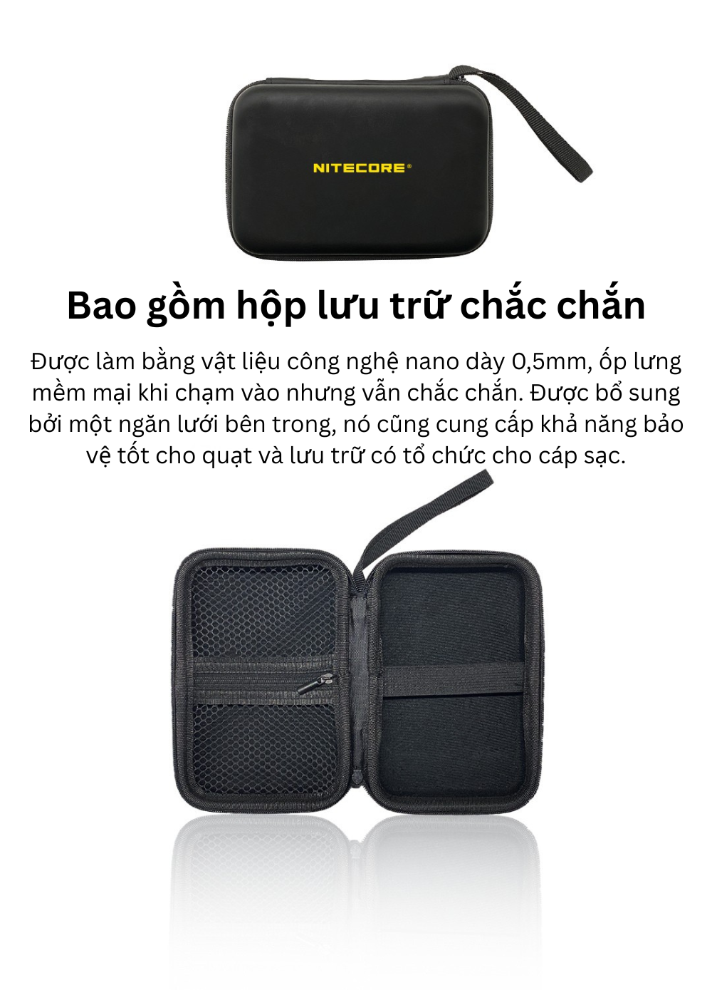 Quạt cầm tay làm mát, tạo gió Nitecore CineWind CW20