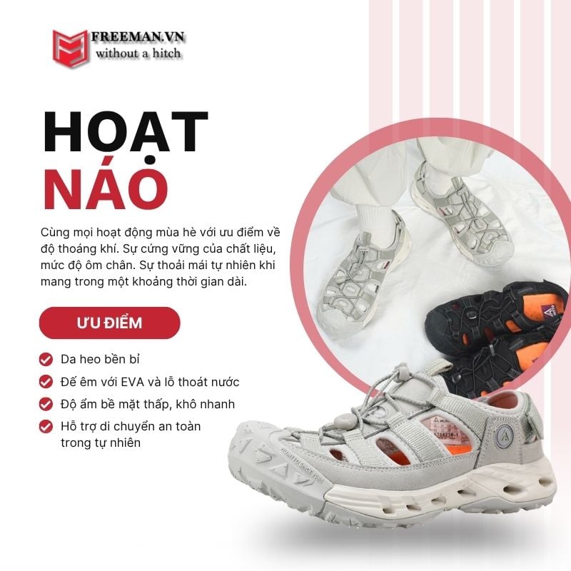 Humtto 670823B - Sandal lội nước nữ cho Trekking, leo núi