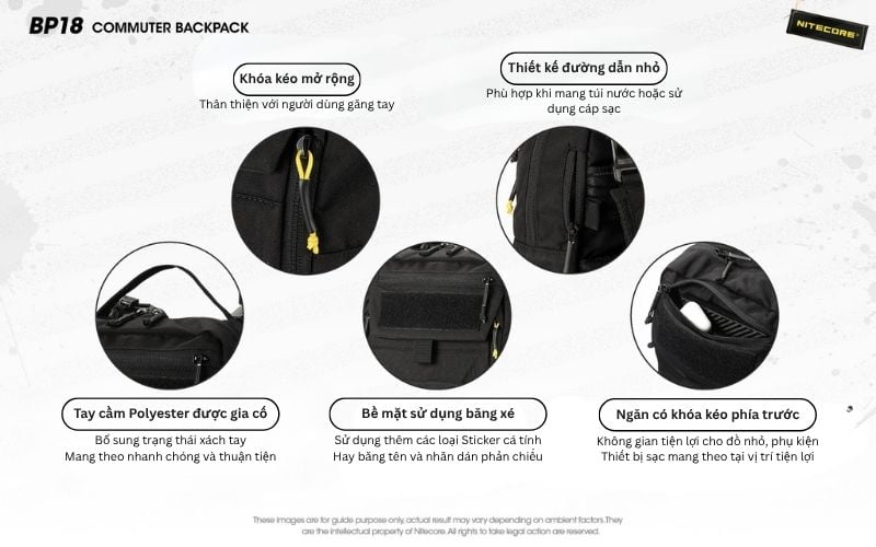 Nitecore BP18 - Balo mang đồ cá nhân với phong cách chiến thuật