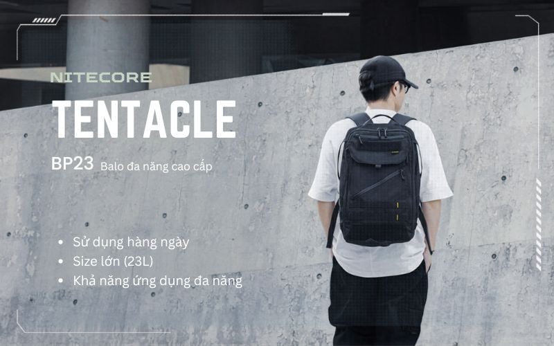 Nitecore BP23 - Balo mang đồ cá nhân siêu bền