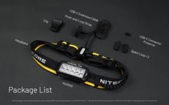 Đèn pin đội đầu Nitecore HU2000 - Đèn pin gắn ngoài, hiệu suất cấp chuyên gia
