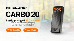 Nitecore Carbo 20 - Pin sạc dự phòng với vỏ Carbon, tản nhiệt lưới Magie