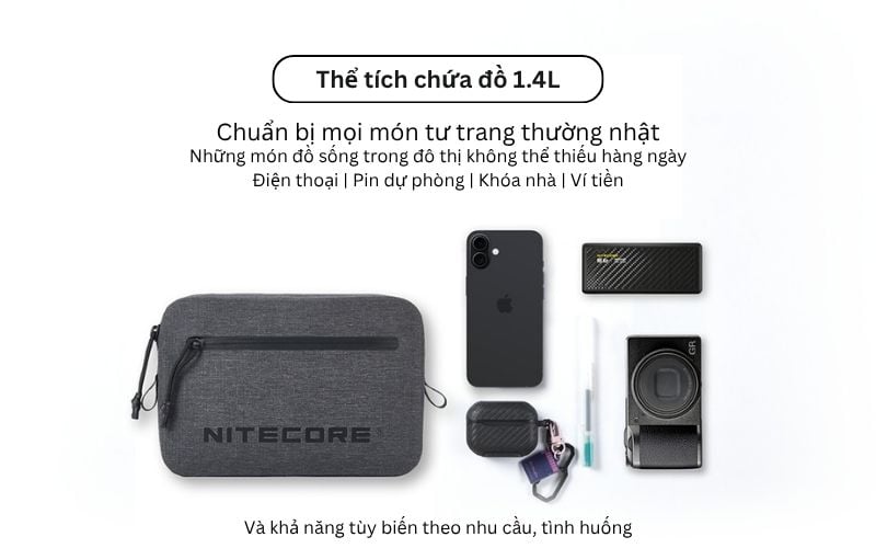 Nitecore NPP02 - Túi đeo chéo chống nước thời trang