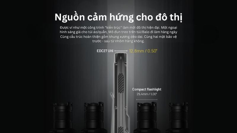 Nitecore EDC27 UHi - Đèn pin cho môi trường đô thị 3100LM