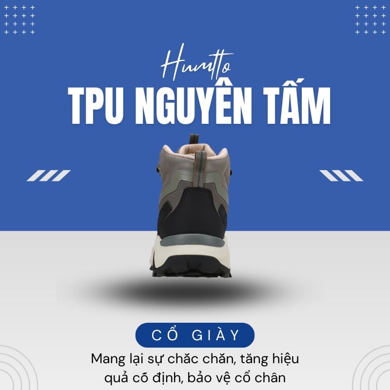Giày Trekking nam cổ cao 260370A - Giày leo núi Humtto cấp chuyên gia