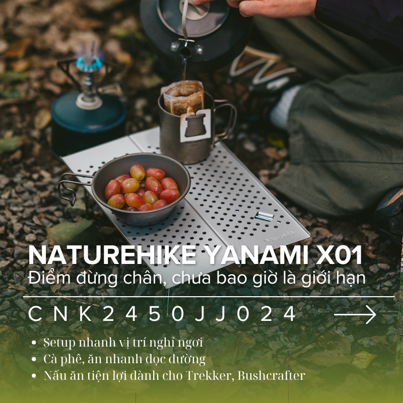Naturehike CNK2450JJ024 - Mẫu bàn gấp gọn dành cho Trekker, nhà leo núi