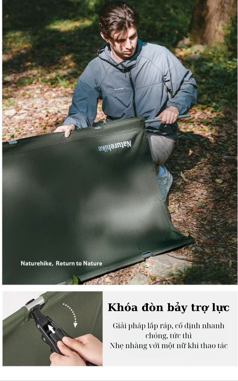 Giường xếp ngủ lều, nghỉ ngơi Naturehike CNK2550WS020