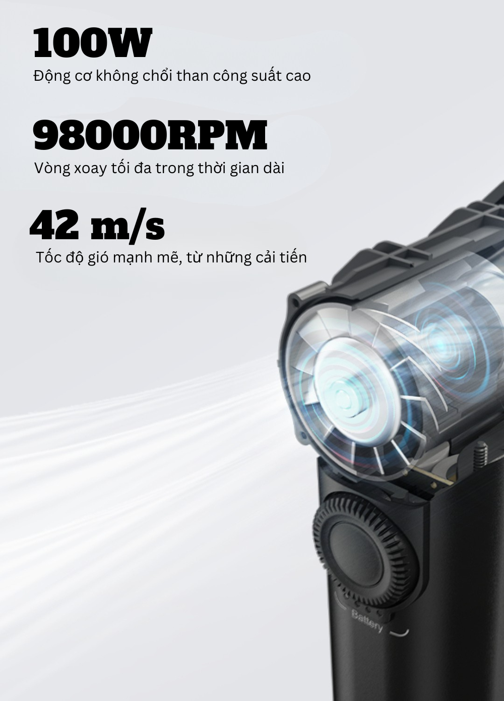 Quạt cầm tay làm mát, tạo gió Nitecore CineWind CW20