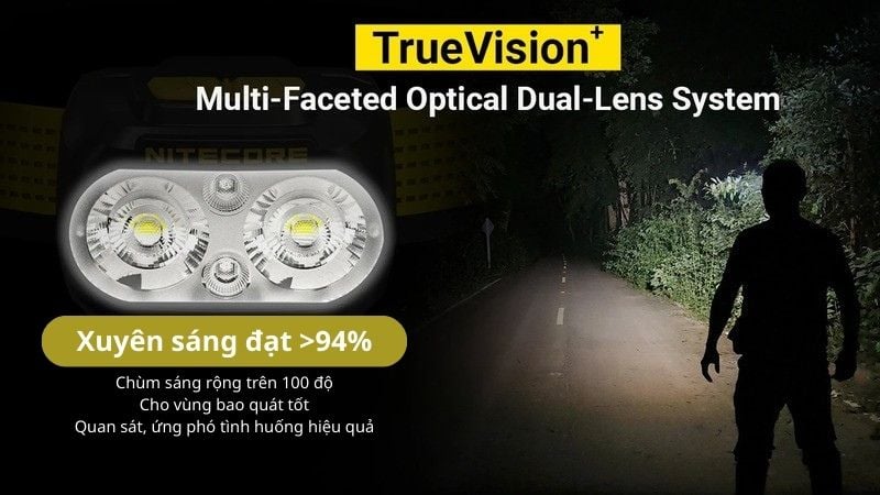 Đèn đội đầu cho dân chạy bộ Nitecore UT27 Pro - UHE MCT LED
