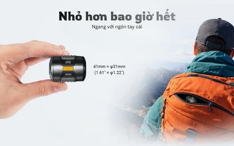 Nitecore AP01 - Bơm điện mini siêu nhỏ gọn, sử dụng với pin rời