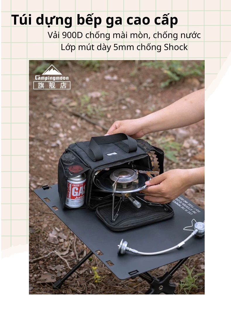 Túi đựng bếp gas xách tay Campingmoon BKXD-5F-B