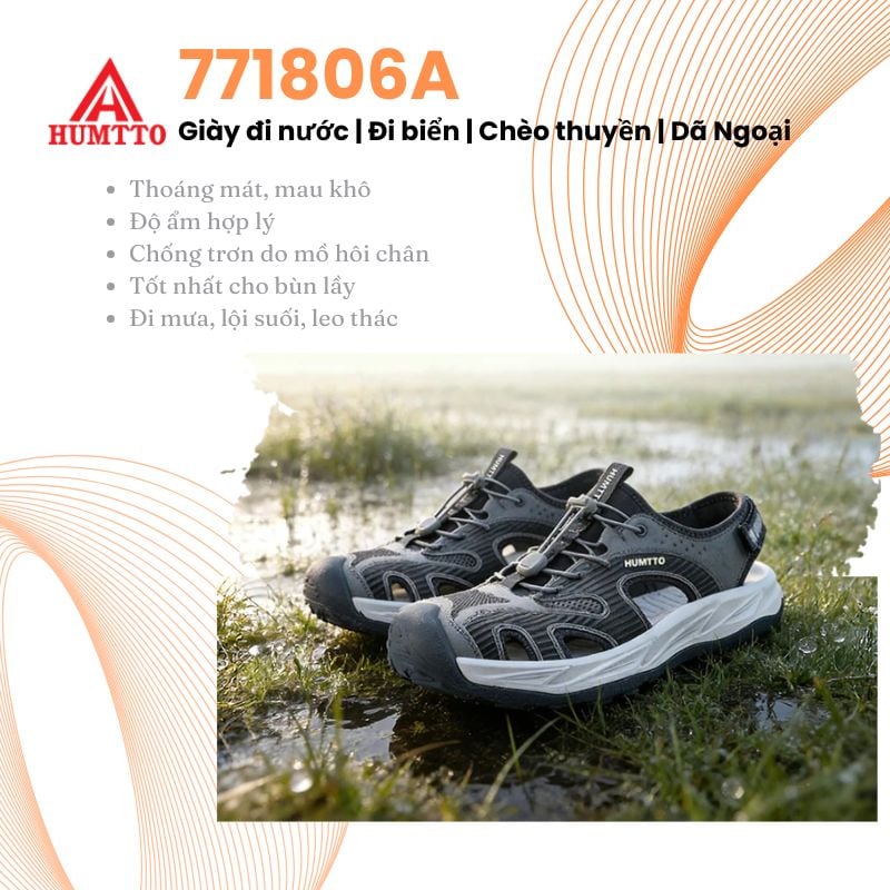 Sandal đi nước, leo thác Humtto 771806A cho nam