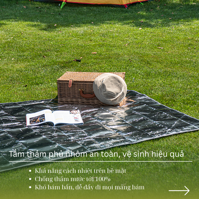Tấm cách nhiệt đa năng Naturehike NH20FCD03 - Lót lều, Thảm Picnic, Hiên che nắng